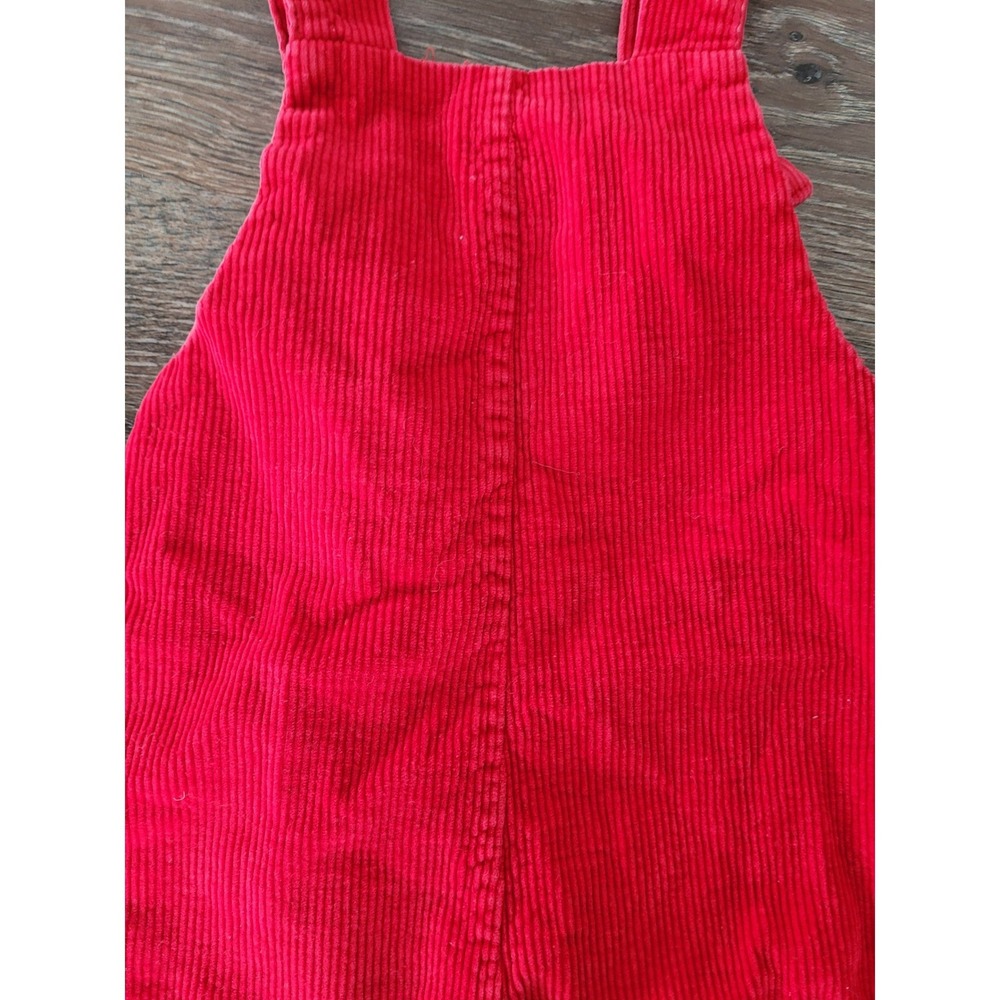 Neat & Nifty Vintage Red Corduroy Overalls 12 Months 100% Cotton Baby Button #6 - Picture 4 of 6